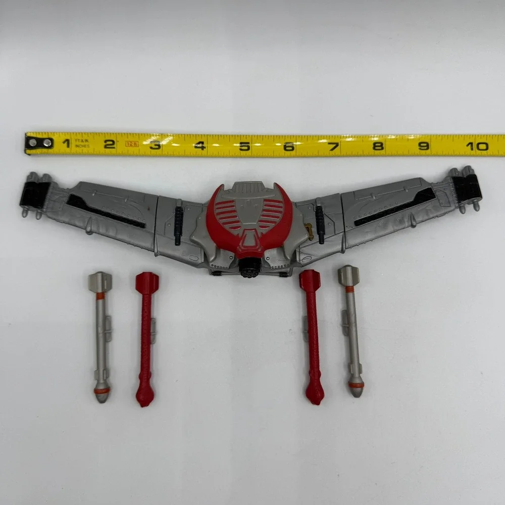 Vintage 2003 G.I. Joe Spy Troops Cobra Air Assault Glider & 4 Missile Lot